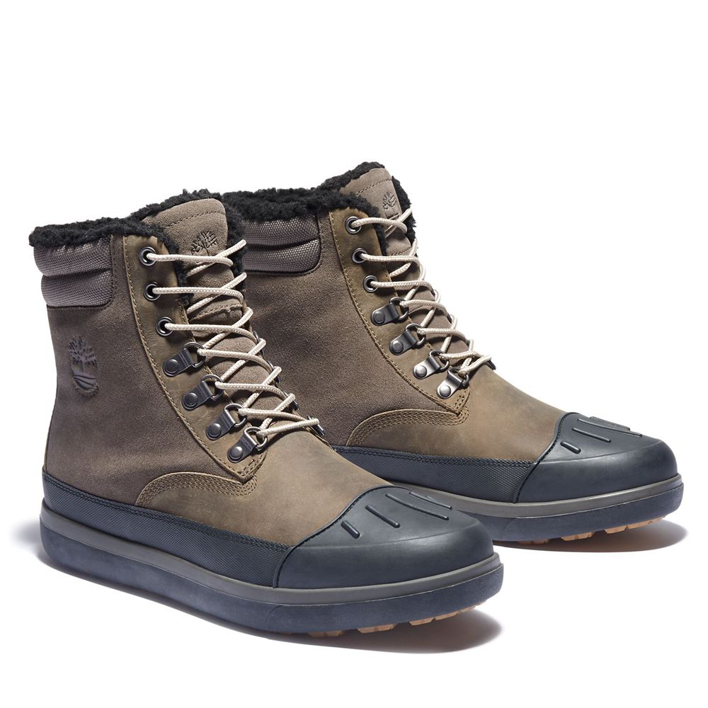 Timberland Μποτες Χιονιού Ανδρικα Ελιά/Μαυρα - Ashwood Park Waterproof - Greece 6157824-RK